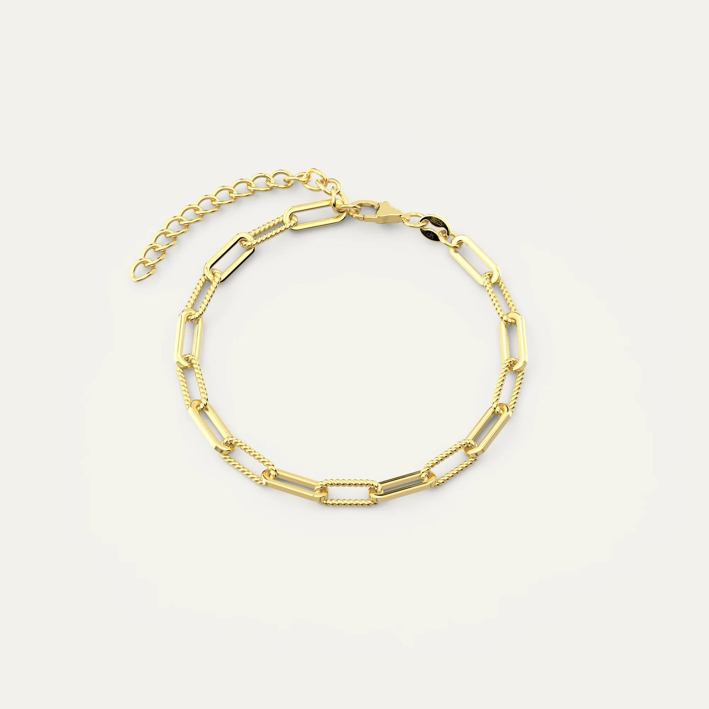 Goldmacher Bold Chain Bracelet Clasp – 18K Gold with Lobster Closure and Engraved S925 Logo