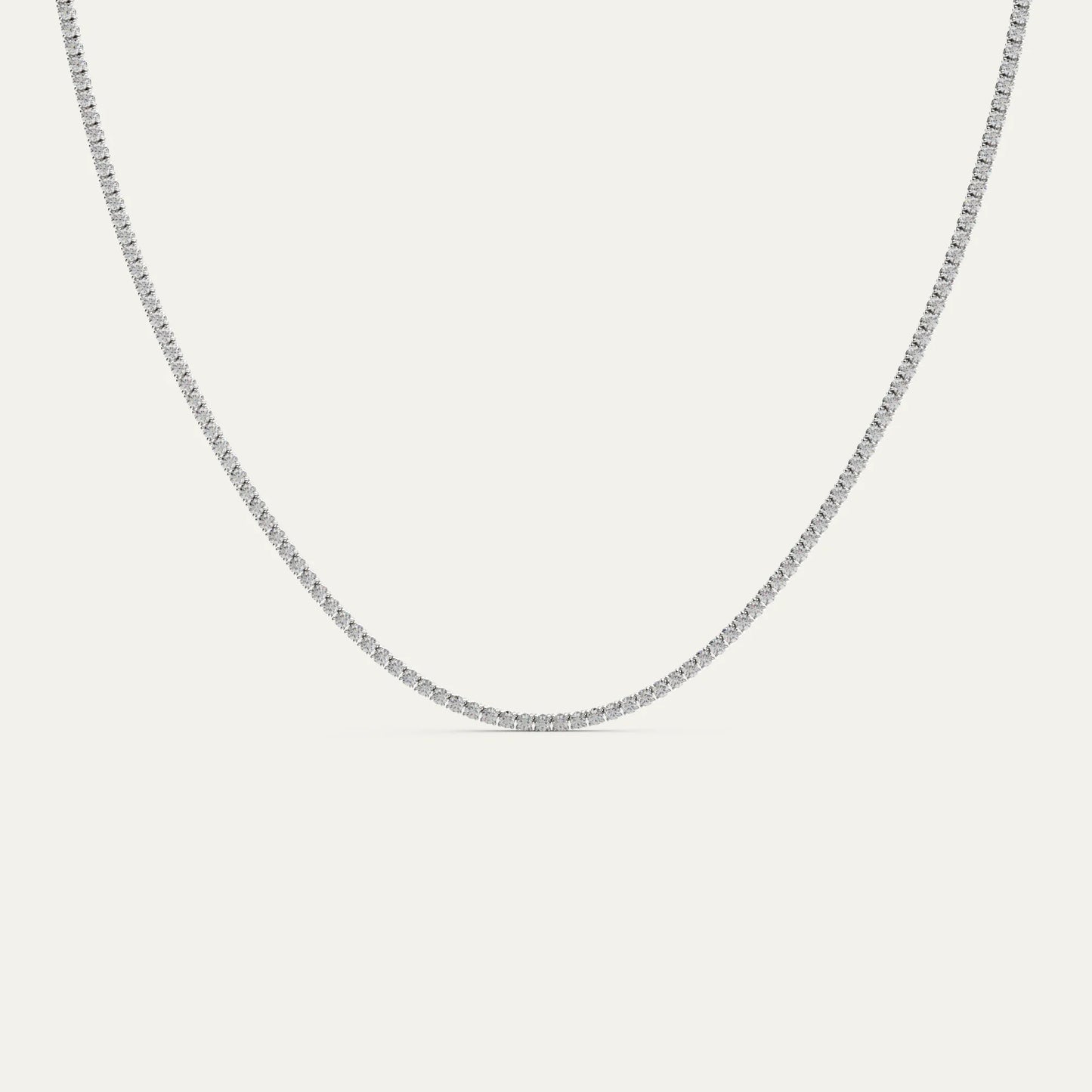 Goldmacher Canes 2mm tennis chain in silver with round stones