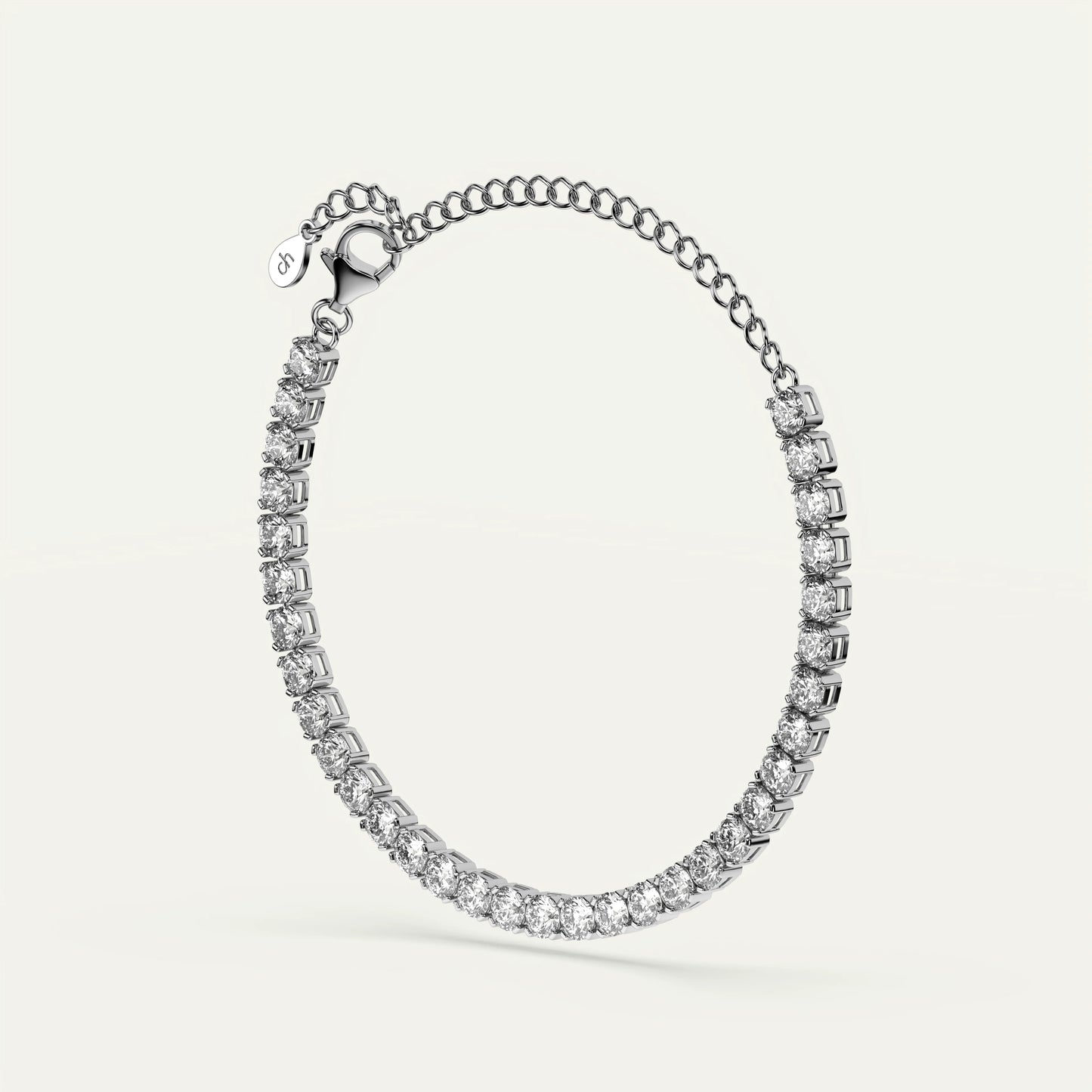 Goldmacher Celeste 925 Silver 4.4ctw Moissanite Bracelet – Hypoallergenic, Lightweight Design with Secure Clasp for Sensitive Skin.