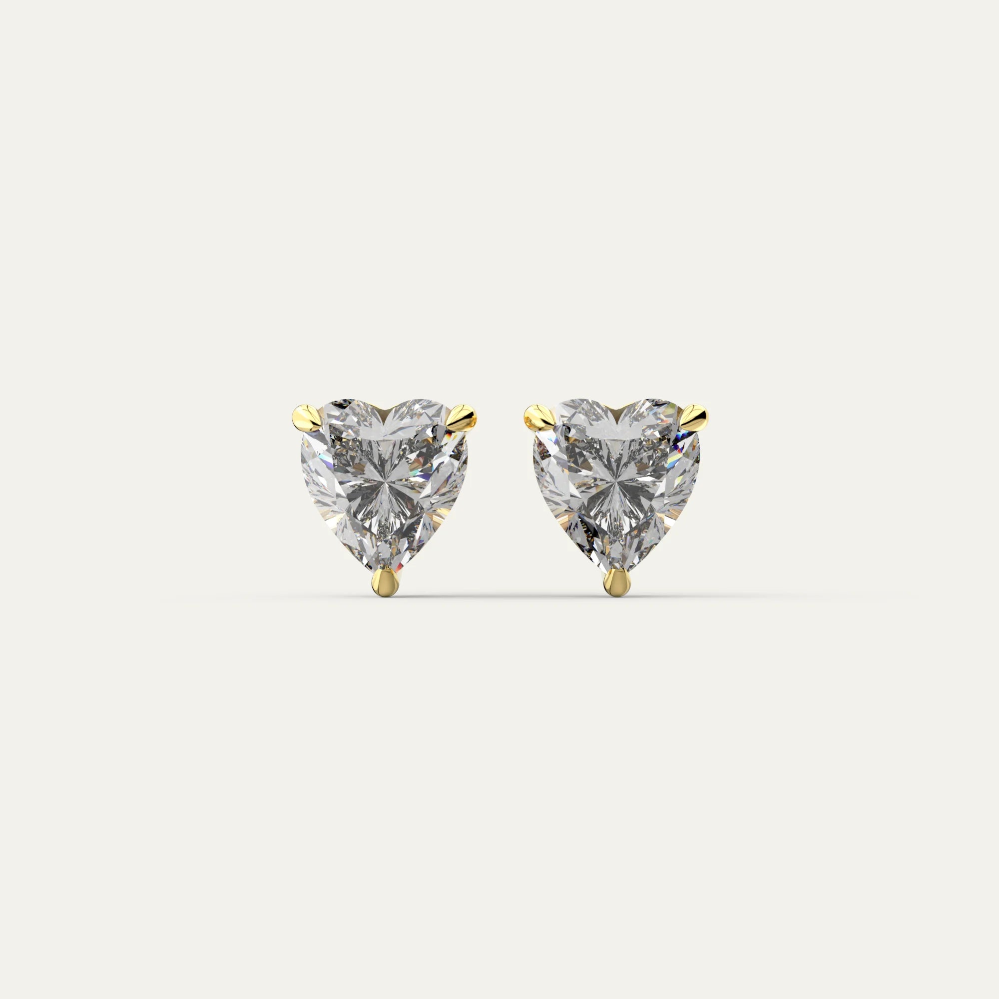Goldmacher Elora 18k gold-plated heart moissanite stud earrings