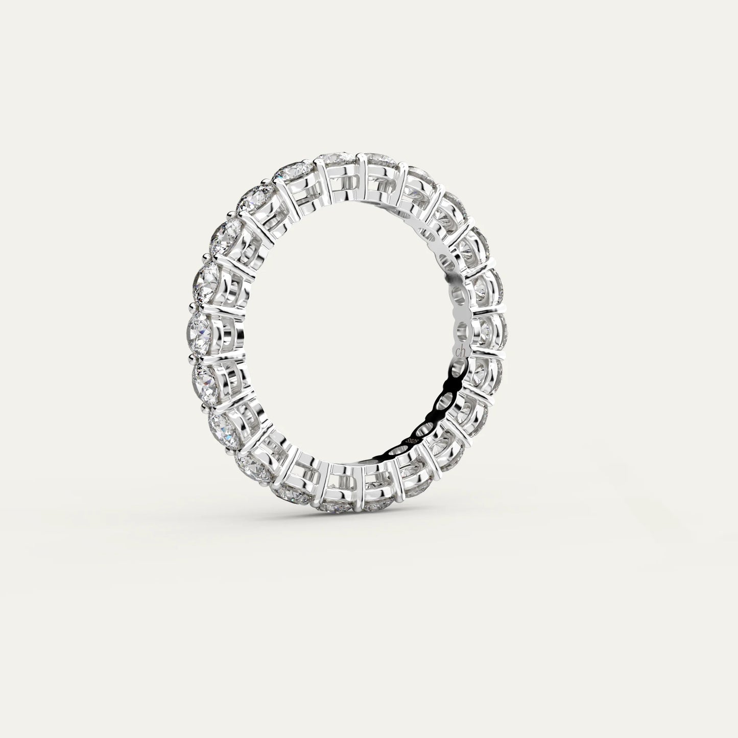 Goldmacher Ethereal 925 Silver Moissanite Eternity Band – 2.2ct Round Stones for Affordable Luxury and Versatile Stacking or Bridal Styling.