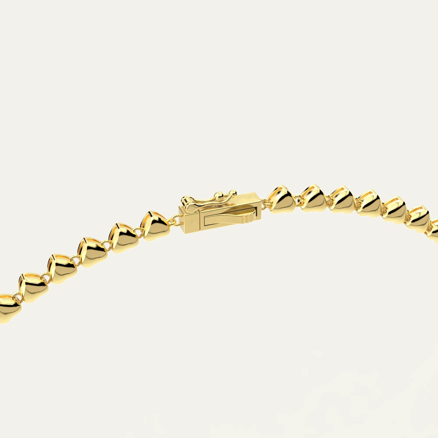 Goldmacher Heart String Necklace – Romantic 18K Gold Plated Heart Chain Styled for Modern Wear