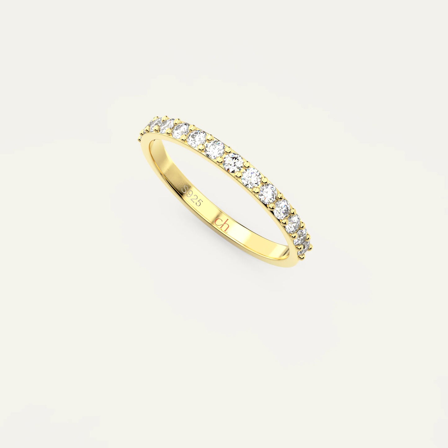 Goldmacher Mensa 18k Gold Pavé Moissanite Ring – Durable, Heirloom-Quality Design for Bridal Stacks, Anniversaries, or Gifts.