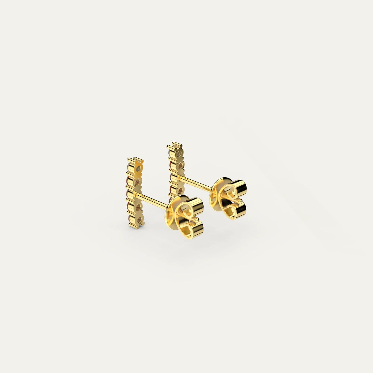 Mocha Mousse Earrings – Romantic Modern Design in 18K Gold Plating with Soft-Colored Cubic Zirconia