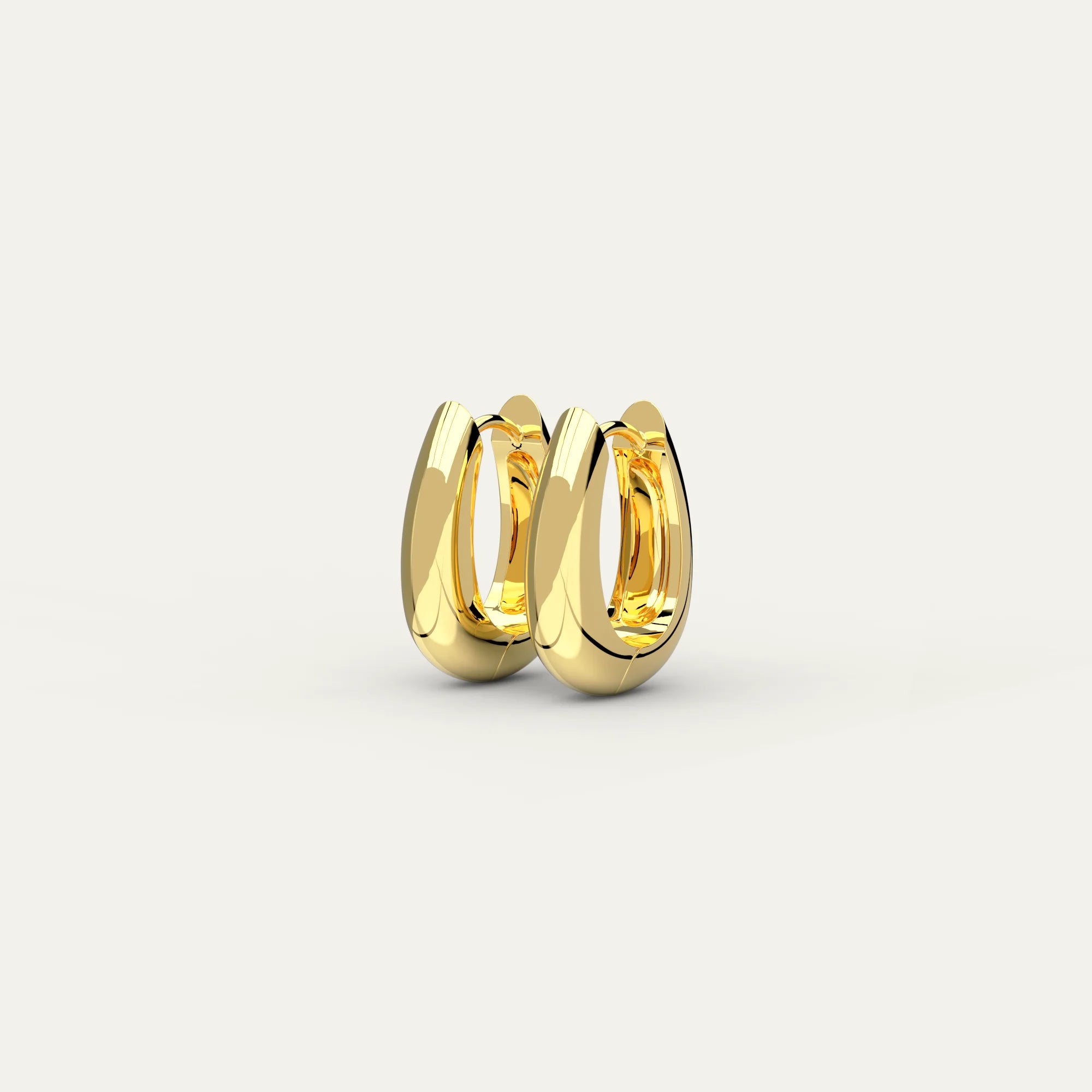Molten Drop Earrings – 18K Gold Plated Hoop with Hinge Clasp and S925 Hallmark