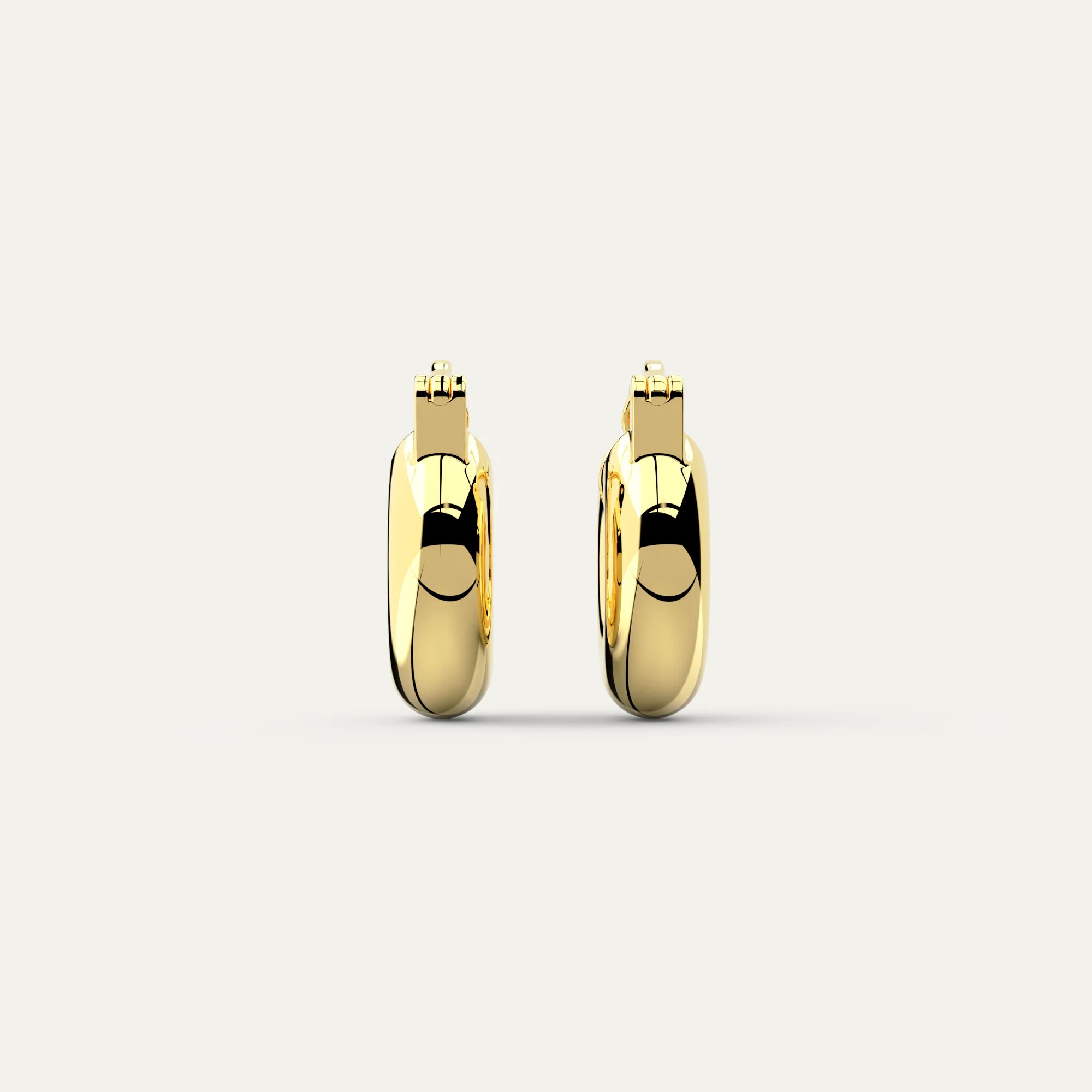 Goldmacher Petite Dome Hoops – Small 18K Gold Plated Earrings with Polished Rounded Finish and Snap Closure