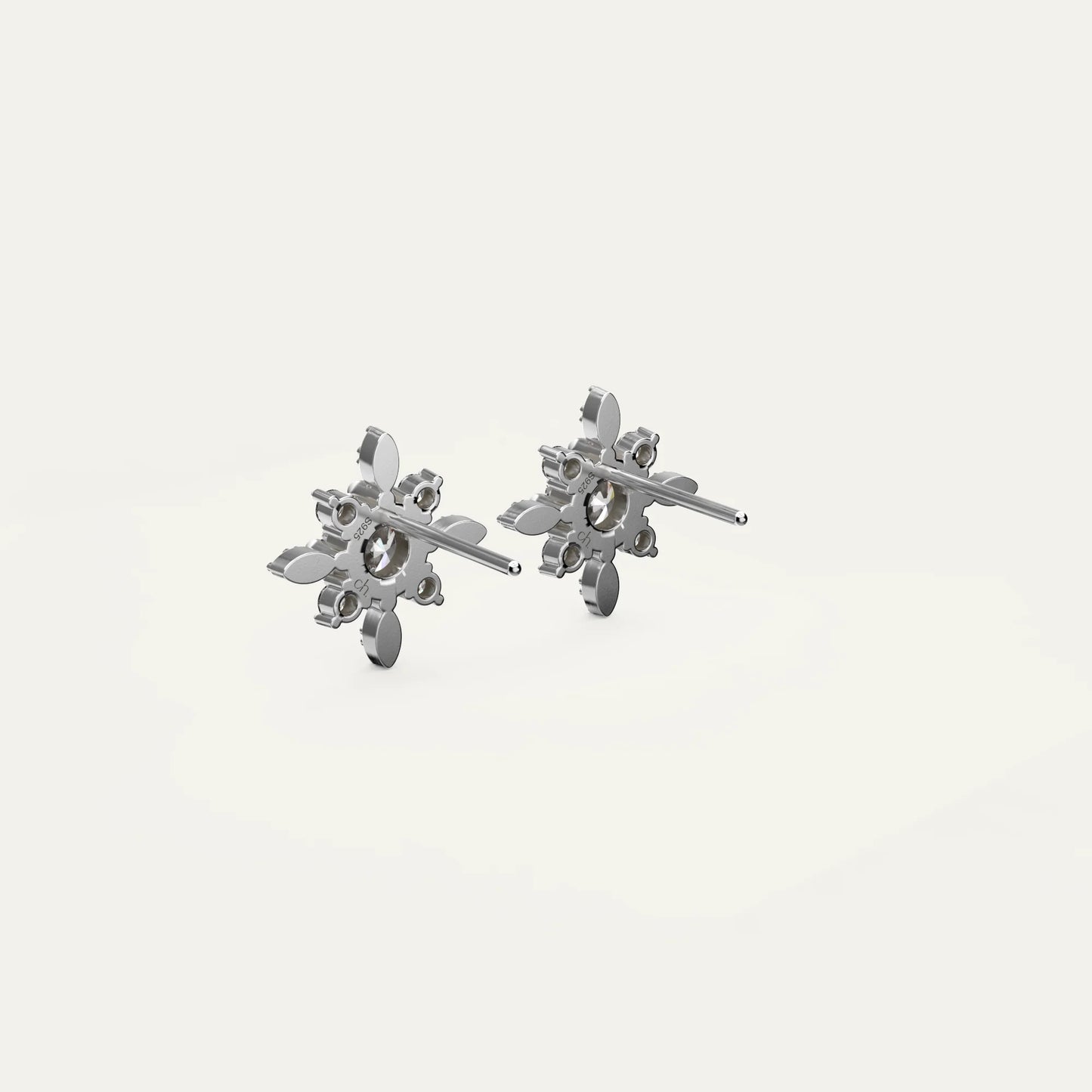 Goldmacher Vega Sterling Silver 0.5ctw Star Moissanite Studs – Unique Celestial Design for Birthdays, Anniversaries, or Minimalist Gifting.