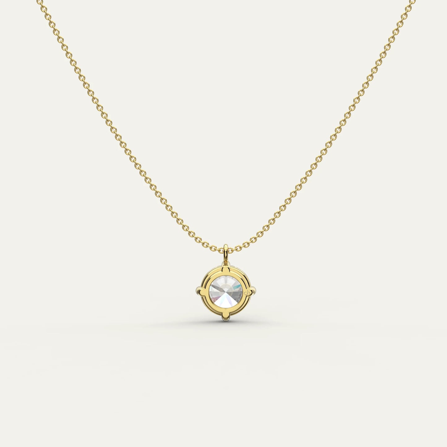 Goldmacher Zenith 18k Gold 3ct Moissanite Solitaire Pendant Necklace – Heirloom-Quality Elegance for Bridal Jewelry or Milestone Gifts.