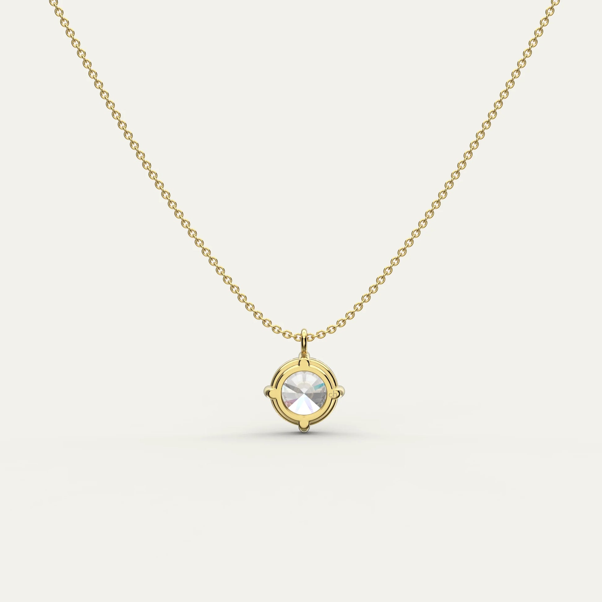 Goldmacher Zenith 18k Gold 3ct Moissanite Solitaire Pendant Necklace – Heirloom-Quality Elegance for Bridal Jewelry or Milestone Gifts.