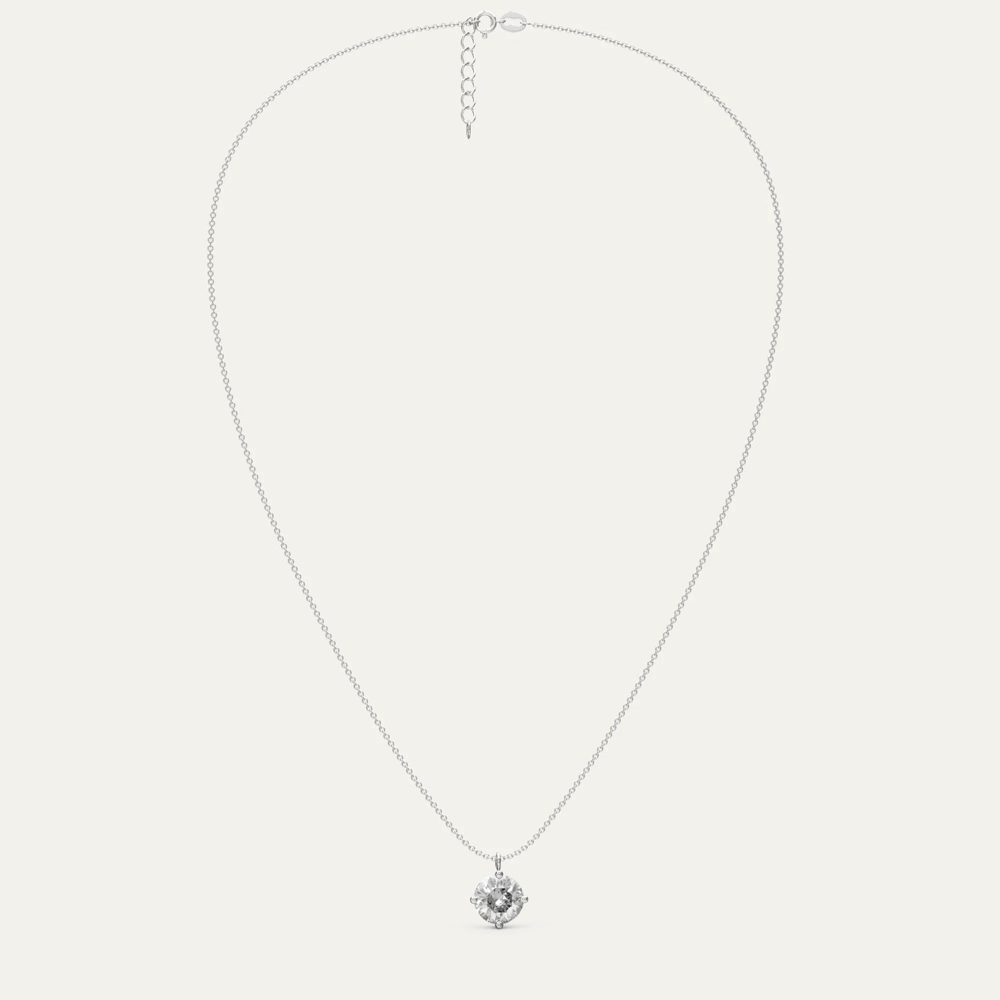 Goldmacher Zenith 925 Silver 3ct Round Moissanite Pendant – Timeless, Versatile Gift for Birthdays, Anniversaries, or Meaningful Occasions.