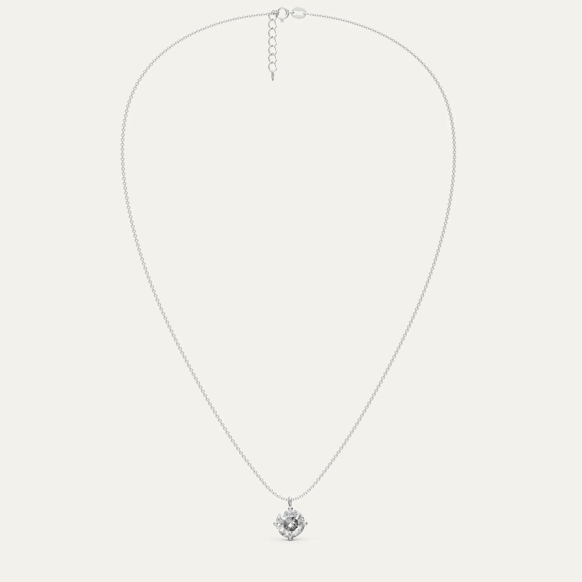 Goldmacher Zenith 925 Silver 3ct Round Moissanite Pendant – Timeless, Versatile Gift for Birthdays, Anniversaries, or Meaningful Occasions.