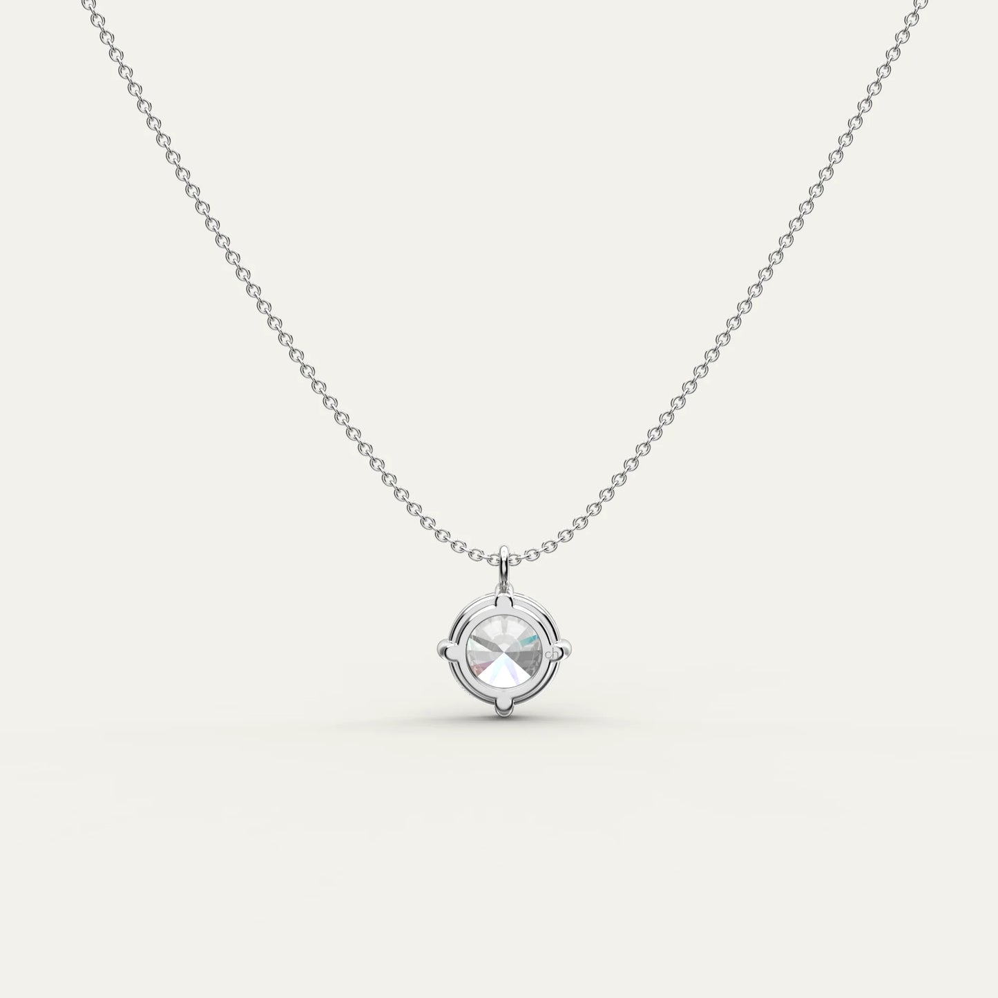 Goldmacher Zenith Sterling Silver 3ct Moissanite Solitaire Pendant Necklace – Hypoallergenic, Lightweight Design for Sensitive Skin or Daily Wear.