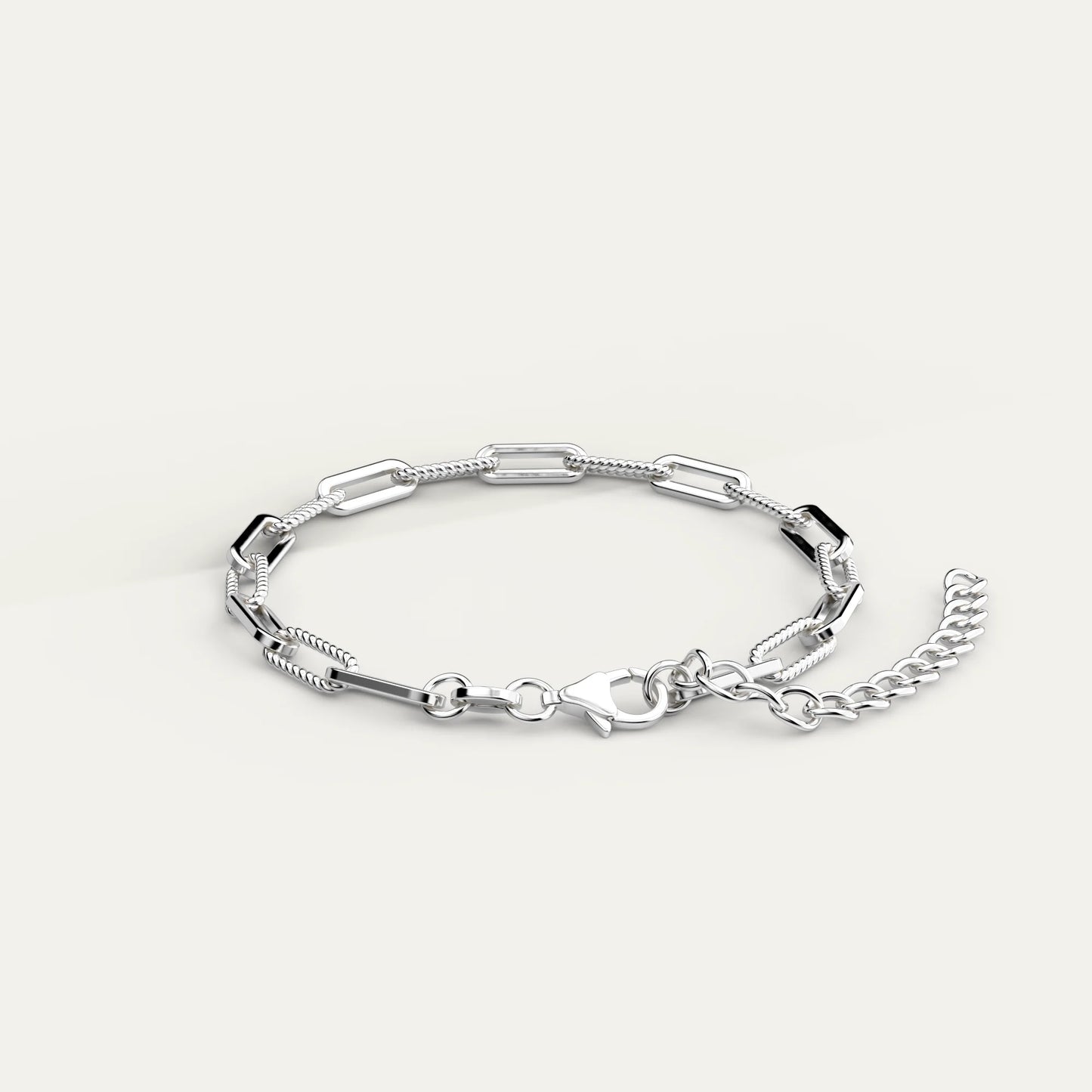 Rhodium Plated Silver Bold Chain Bracelet – Stacked or Solo, for Bold Everyday Statements by Goldmacher