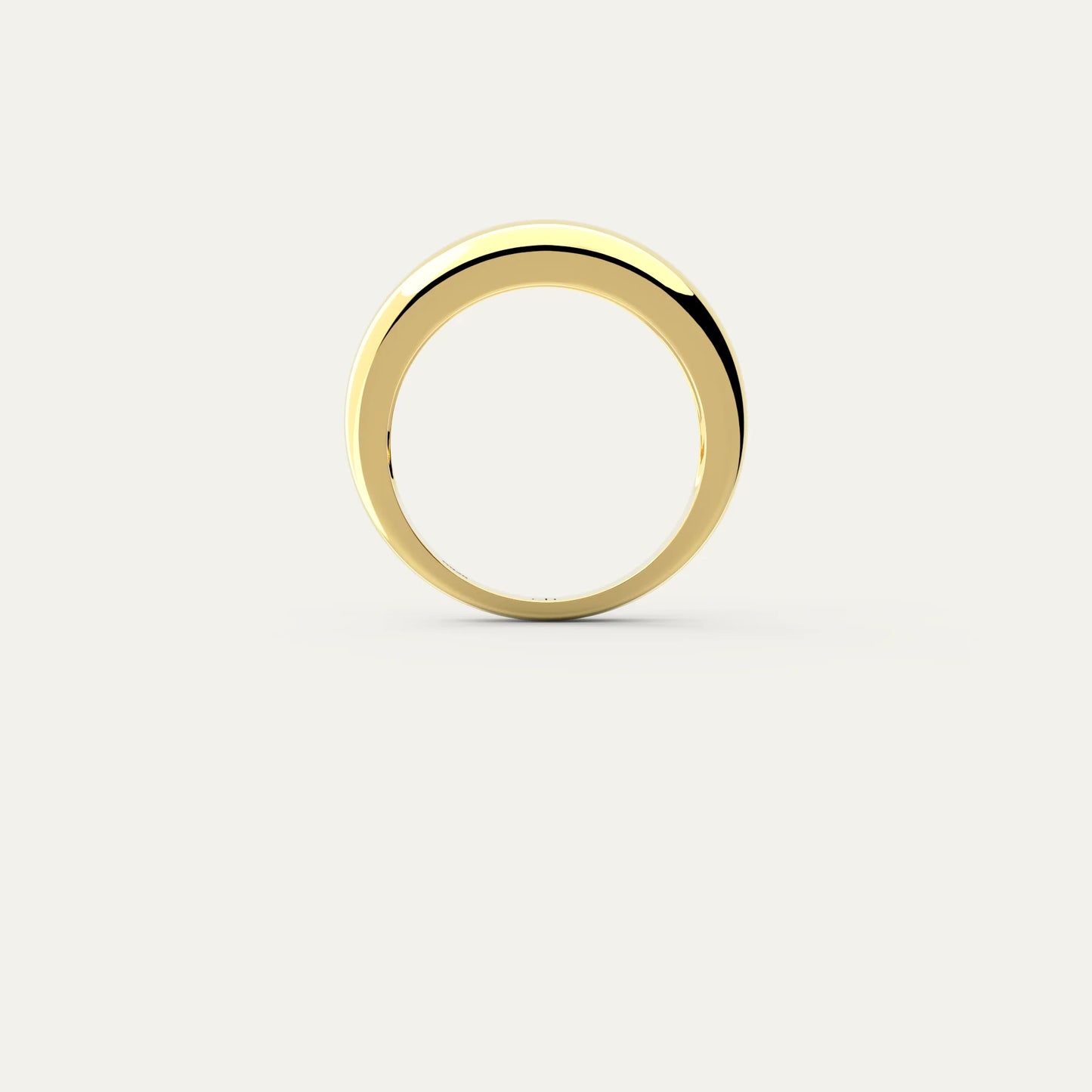 Bold Dome Ring – 18K Gold Plated Band Styled for Solo Wear or Stacking, by Goldmacher