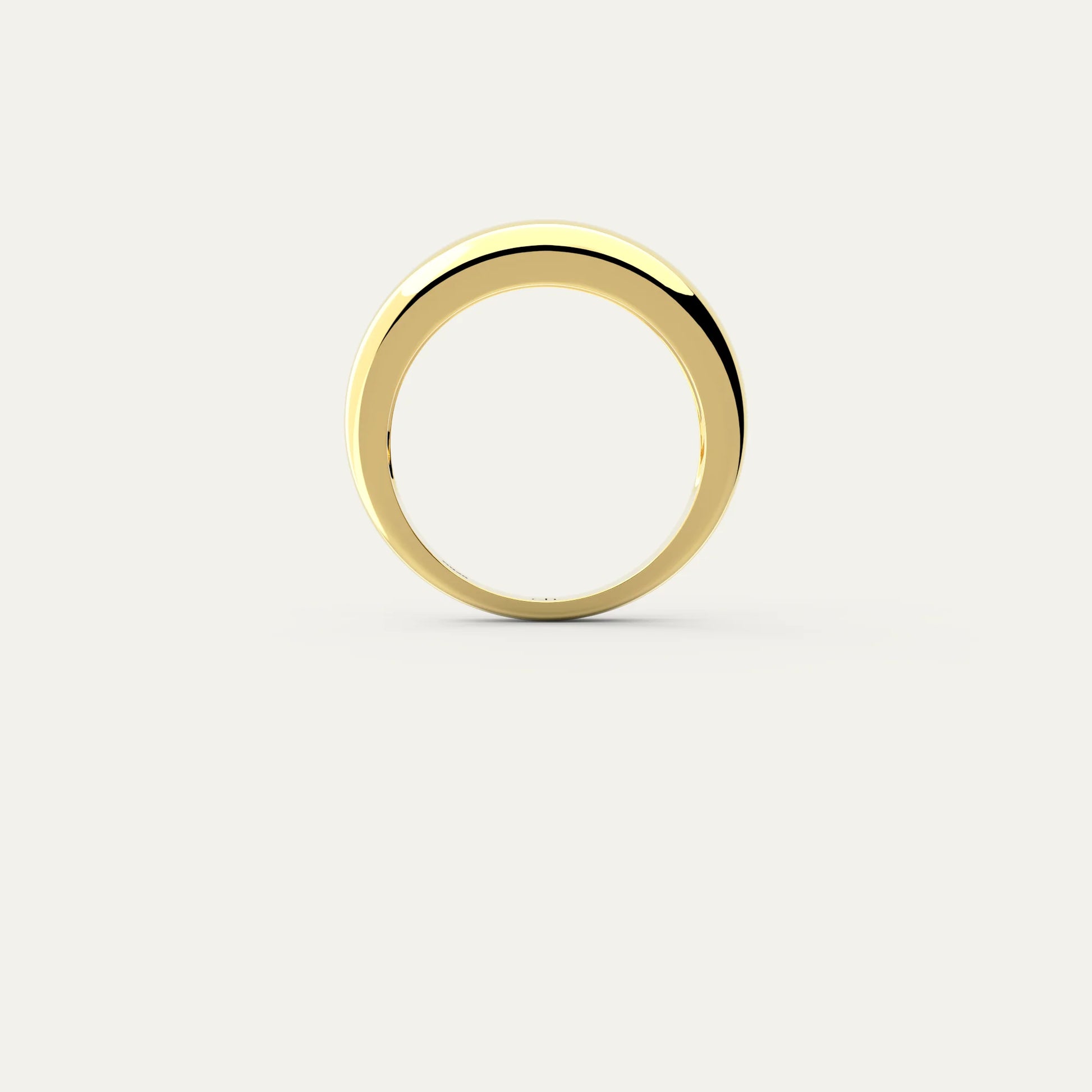 Bold Dome Ring – 18K Gold Plated Band Styled for Solo Wear or Stacking, by Goldmacher