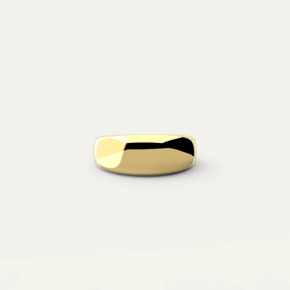 Bold Dome Ring by Goldmacher – 18K Gold Plated Band with High-Polish Rounded Finish
