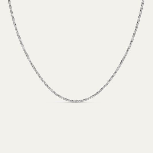 Goldmacher Canes 2mm tennis chain in silver with round stones