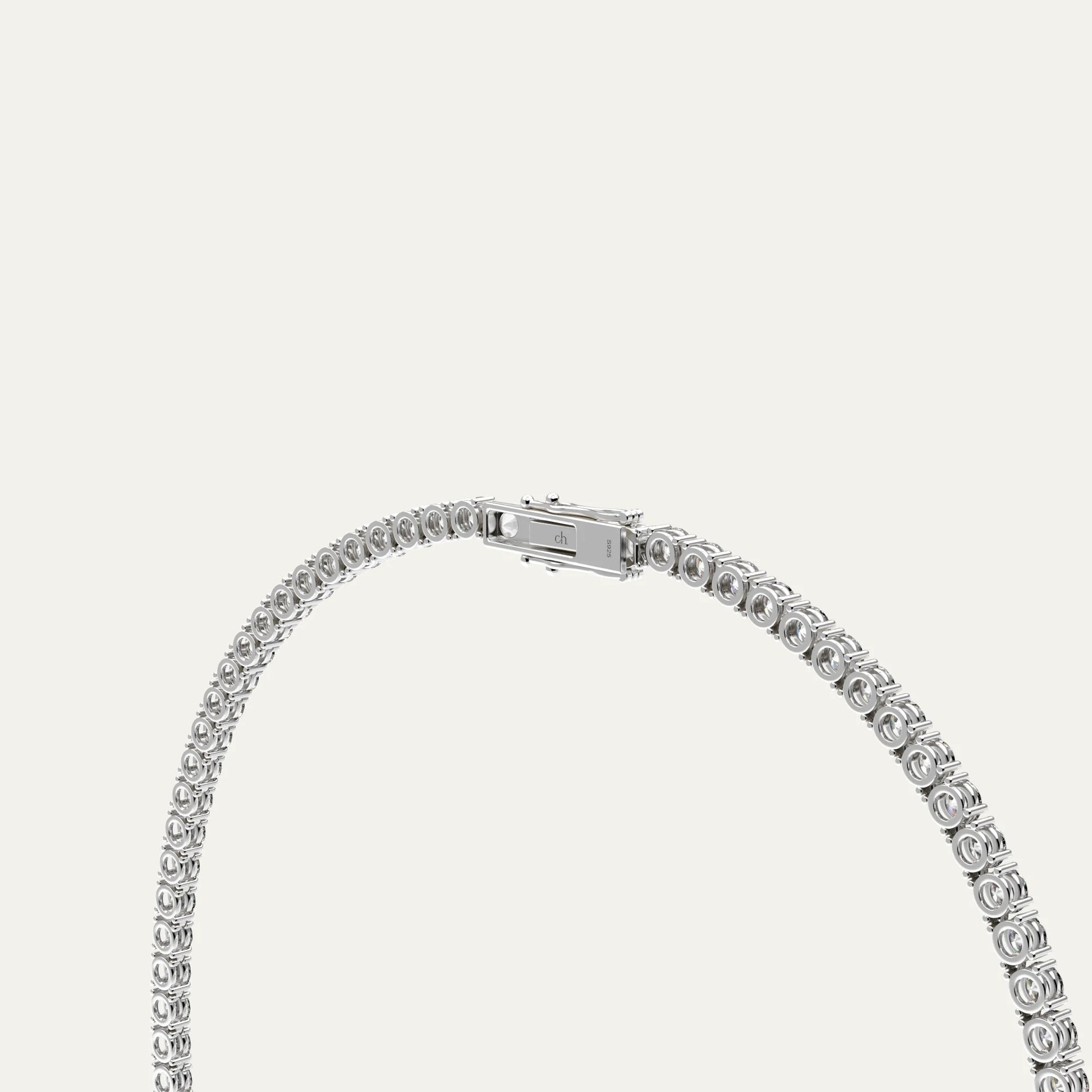Goldmacher Canes 4mm tennis chain in silver closure