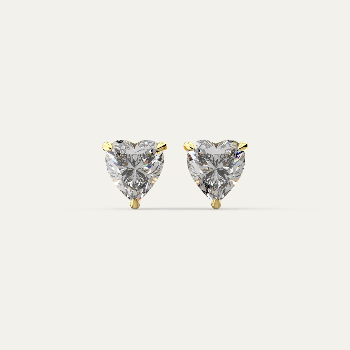 Goldmacher Elora 18k gold-plated heart moissanite stud earrings