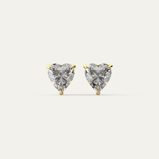 Goldmacher Elora 18k gold-plated heart moissanite stud earrings
