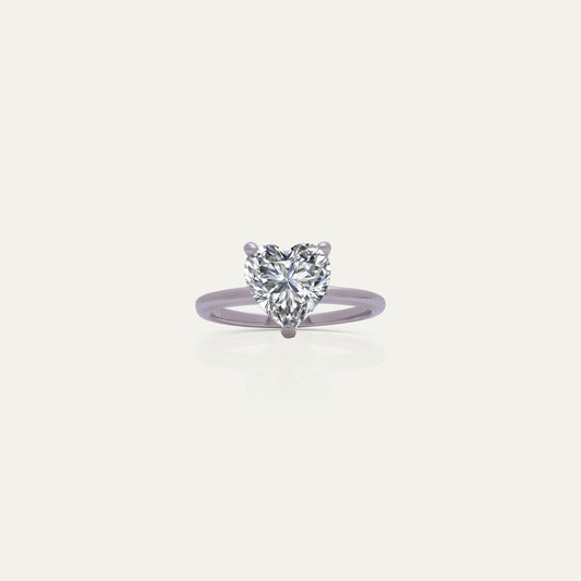 925 Sterling Silver Heart Moissanite Solitaire Ring – Goldmacher Stardust Collection