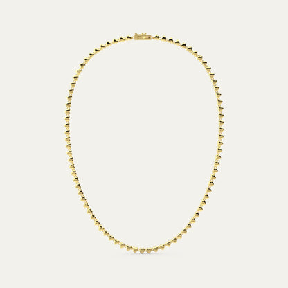 Goldmacher Heart String Necklace – 18K Gold Plated 925 Silver with Polished Heart-Shaped Link Chain
