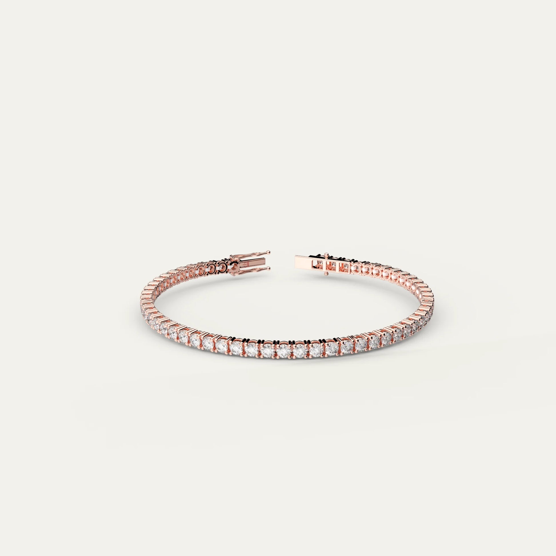 Linea bracelet in romantic rose gold – Goldmacher zircon tennis style with soft elegance