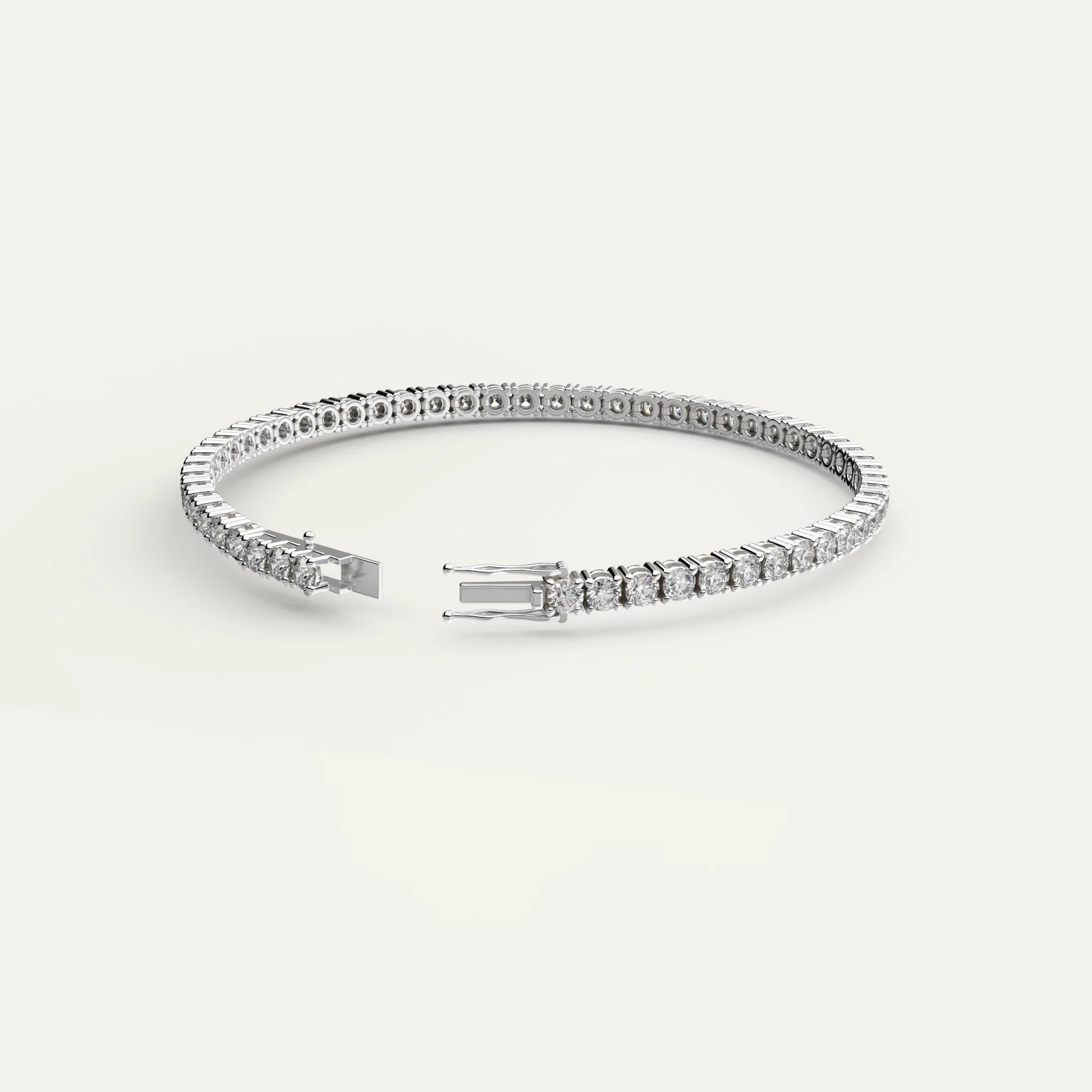 Linea 925 sterling silver bracelet by Goldmacher – classic tennis setting with zircon stones