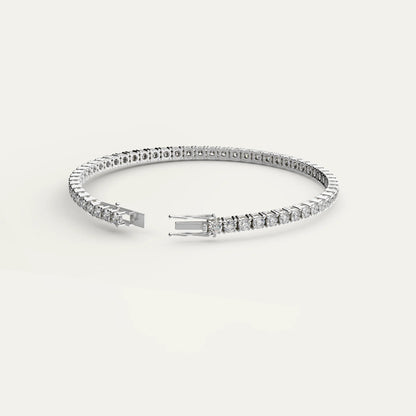 Linea 925 sterling silver bracelet by Goldmacher – classic tennis setting with zircon stones
