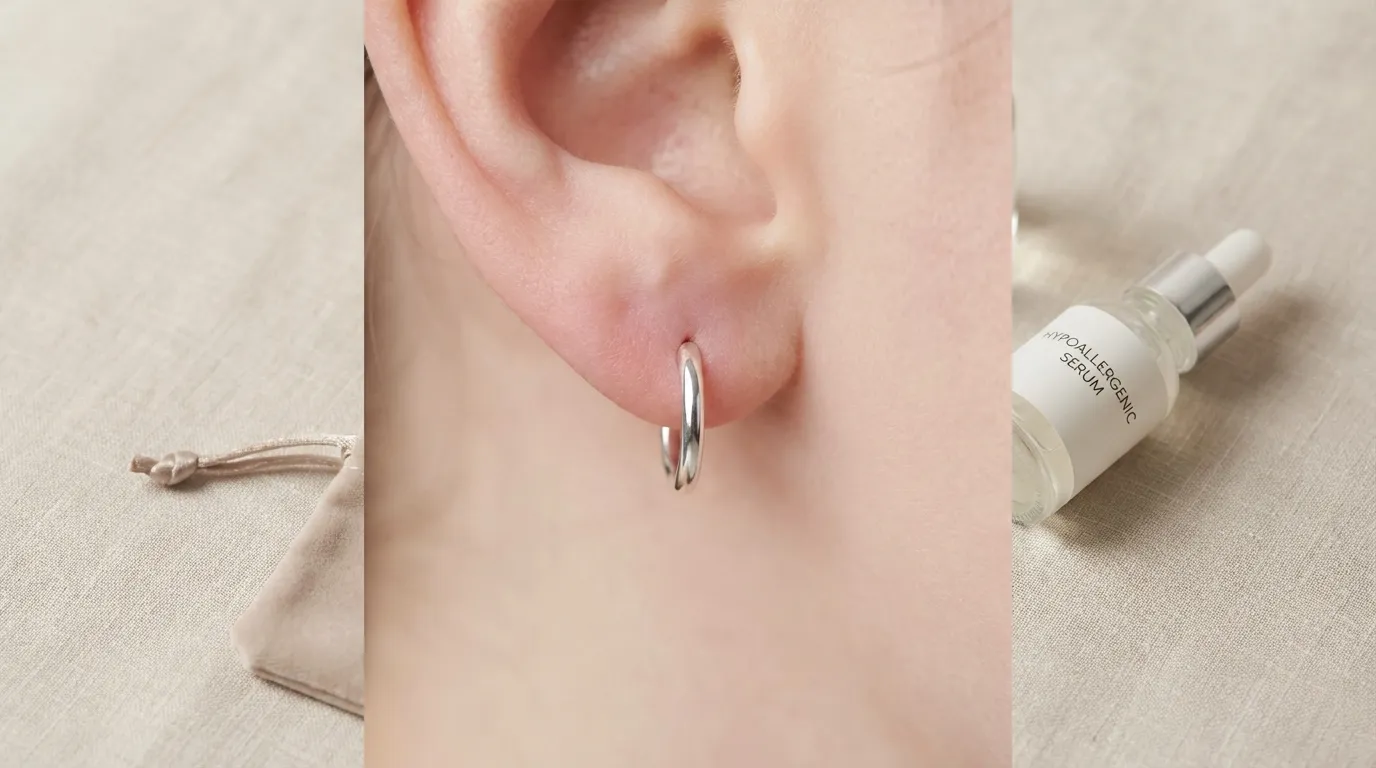Sterling silver earring safe for sensitive skin